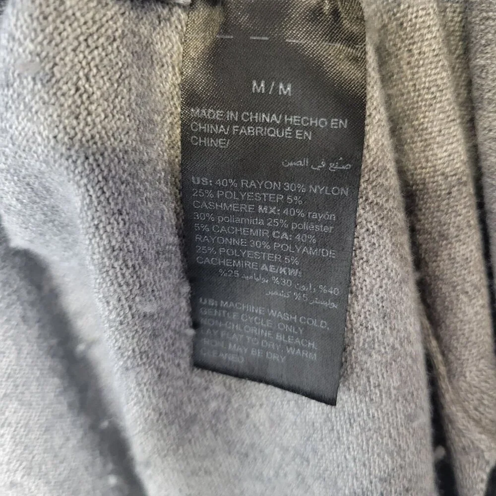 WHBM Women's Medium Cardigan Sweater Duster Long Gray Open Front - Picture 4 of 4